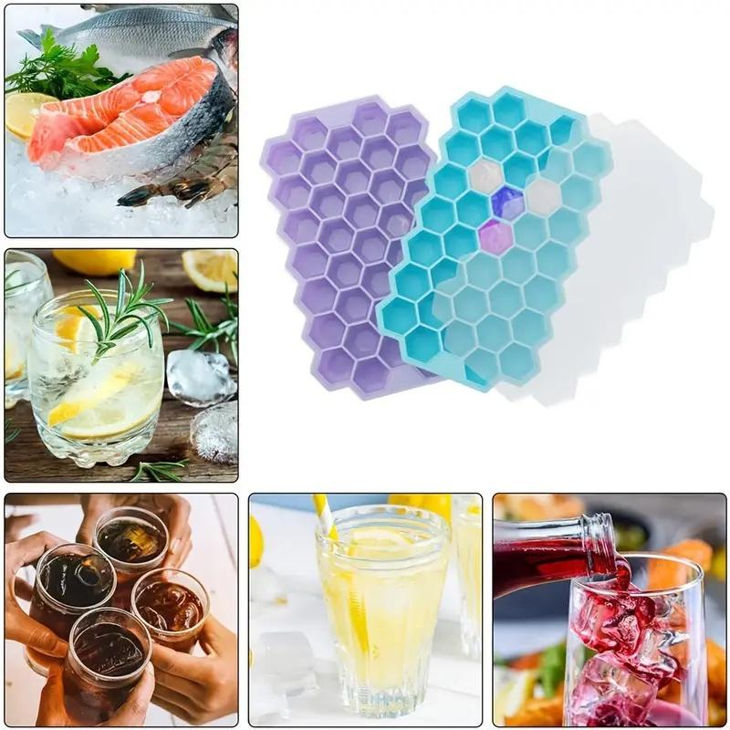 37-Cube Silicone Ice Tray with Lid – Stackable, Flexible & Easy Release for Whiskey, Cocktails & Iced Drinks