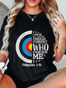 100% Cotton Cute Archery Shirts Archery Shirt For Girls Philippians 4 16 T-Shirt