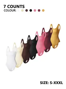 Women's Solid Color Shapewear Bodysuit, Tummy Control Butt Lifting Shaper, High Waisted Shapers, High Stretch Seamless Shapewear for Daily Wear, Compression