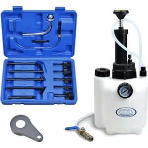 3 Liters Fluid Transfer Pump Tool with 13 count ATF Adapters,Transmission Fluid Pump for Automotive Oil Filling Filler System,Manual ATF Fluid Transfer Pump for Oil
