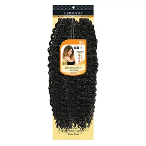 EZCROCHET Pre-Styled Synthetic Wavy Hair 3X 18” Synthetic Braided Lace Wig, Fashion Hair Accessory, Pre Styled Wigs