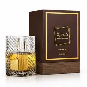 Lattafa Khamrah Qahwa Eau de Parfum Spray 100mL / 3.4 fl oz  Warm Spicy, Coffee, Cinnamon, Vanilla Fragrance for Men & Women