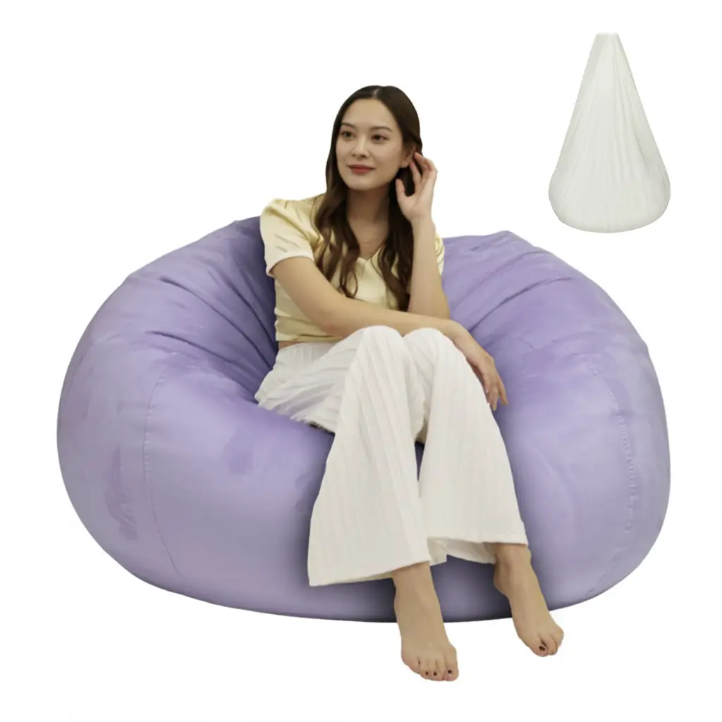 Beanbag Cover with Liner Only Washable 3ft ( No Filler ) Ultra Soft Velvety Luxurious Stretch Microfiber Suede Beanbag Chair Cover for Adults Indoor Pear Style Large 14colors