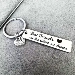 Best Friend Gift - Friendship Keychain Pendant Birthday Christmas Gift Female Best Friend Flatback Keychain