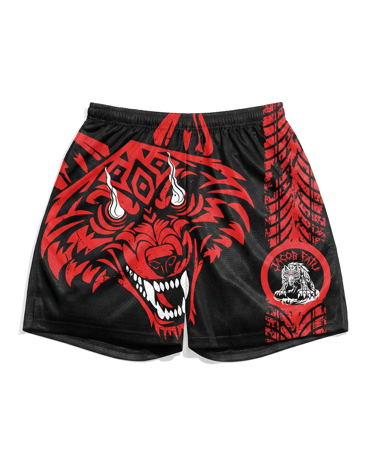 Chalk Line Jacob Fatu Samoan Werewolf Retro Mesh Shorts – Premium Wrestling Mesh Shorts for Men | Athletic Gym Shorts | Retro Streetwear & Everyday Casual Wear