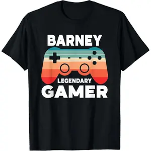 Barney Legendary Gamer Funny Personalized Barney Gamer T-Shirt Graphic tees