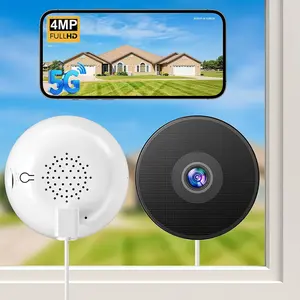 JIESUDA 4MP window Smart Security Camera - 5G Wi-Fi, AI Motion Detection, Color Night Vision, Cloud & SD Card Storage, No-Drill Window Mount, Two-Way Audio - Perfect for Home & Apartment Installation