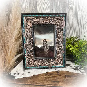 Nicole Tooled Leather Photo Frame