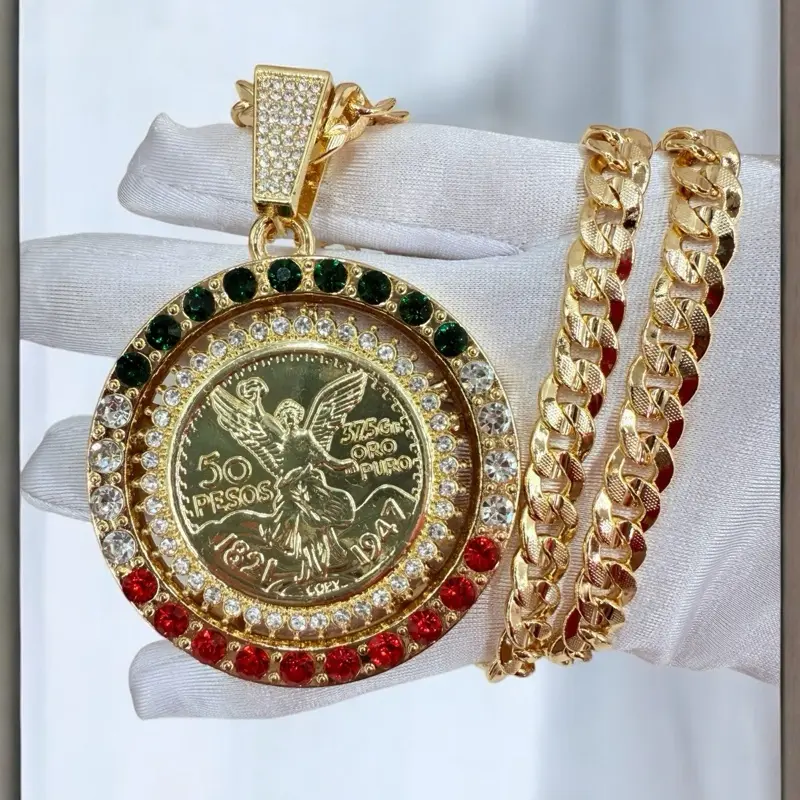 SPINNING CENTENARIO MEXICAN COLORS WITH 24” (24K GOLD FILLED)