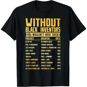 History Of Forgotten Black Inventors Black History Month T-Shirt
