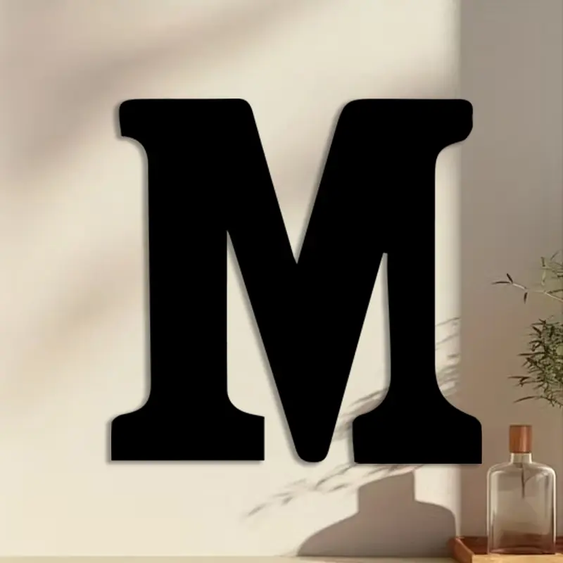 1pc Alphabet Letter Metal Wall Art, Alphabet Letter Statue Mural, Perfect for Living Room Wall, Bedroom Wall, Gallery Wall, Christmas Decor, Ideal Gift for Word Art Lovers, Powder-Coated Metal