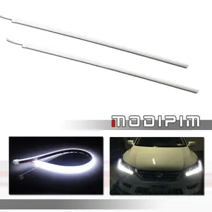 2pcs White Illuminating LED DRL Strip Headlight Retrofit For 2013 2014 2015 Honda Accord Sedan