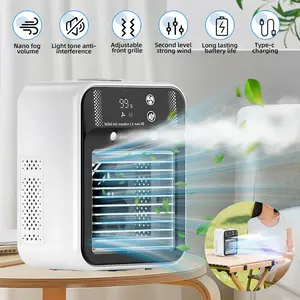 【FathersDayGift】 Mini Air Cooler Fan Portable Air Conditioner Cooling Fan With 2 Speed Cool Mist & Speeds for Room Office Camping Car