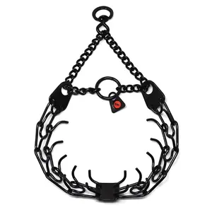 Herm Sprenger Black Stainless Steel Prong Collar with Swivel