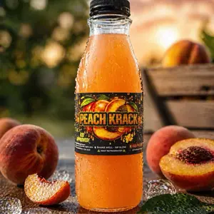 Peach Krack Juice 16oz Beverage 24pk