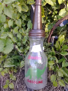 Oil Bottle - Sinclair Dino Gasoline w/ Lid Cap