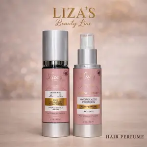 Liza's Beauty Line Silk Collagen Treatment & Hair Perfume Silky Argan Anti Frizz Scented Formula for Shine Texture Improvement US Product