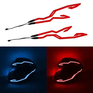 Motorcycle helmet LED decorative light is a must-have cool decoration for riders - motorcycle helmet cold light strip, night warning to ensure safe riding at night