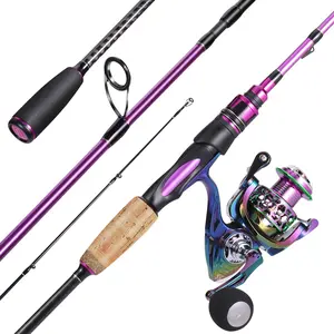 Soumayilang high quality fishing rod and reel combo, stainless steel guide fishing rod with spinning reel combo, suitable for freshwater and saltwater fishing equipment rod