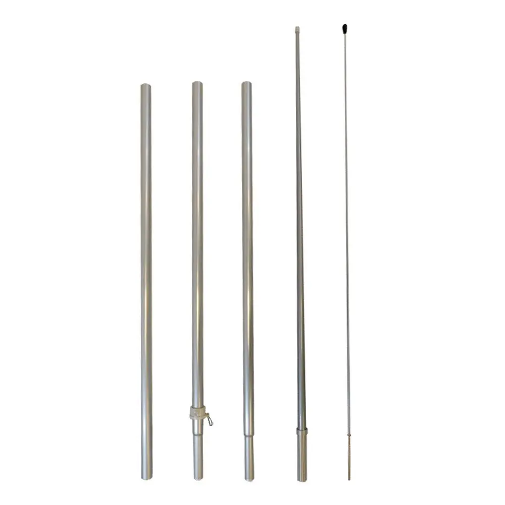 16ft Convertible Advertising Flag Pole, Fiberglass, Hook, Aluminum, Construction, Yard Flag Pole