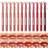 Sculpting Matte Velvet Lip Liner 12Pcs Set, Smooth Creamy Texture, High Pigmented For Girls Daily Application Lip Makeup Eyeliner Lipliner Kit