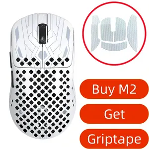 Wireless Gaming Mouse with Anti-slip Sticker-MAMBASNAKE M2 Carbon Fiber Lightweight Wireless progaming Mouse- Only 41g±3g! Honeycomb Design, BT/2.4G Wireless/Wired, PixArt PAW3395PRO Sensor, Professional Grade Sensor for FPS Gaming