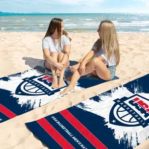 Personalized Team LOGO With Name Beach Towel 30"x60" Quick Dry Microfiber Super Absorbent Bath Towel for Kids Adults Sports Gift