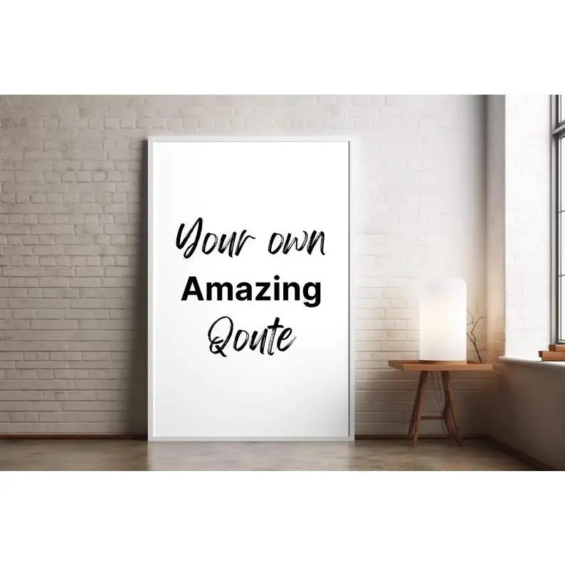 Custom Quote Wall Art: Personalized Text, Editable Canva Template