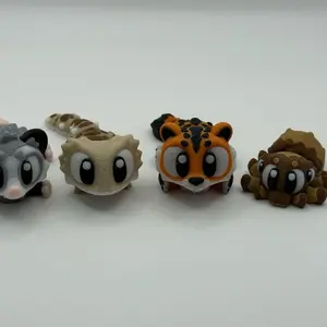 Mini Articulating Animals 3D Printed Unique Creatures with Precise Craftsmanship for Collectors and Enthusiasts 2-3in Dynamic Poses Ideal for Display or Gifting