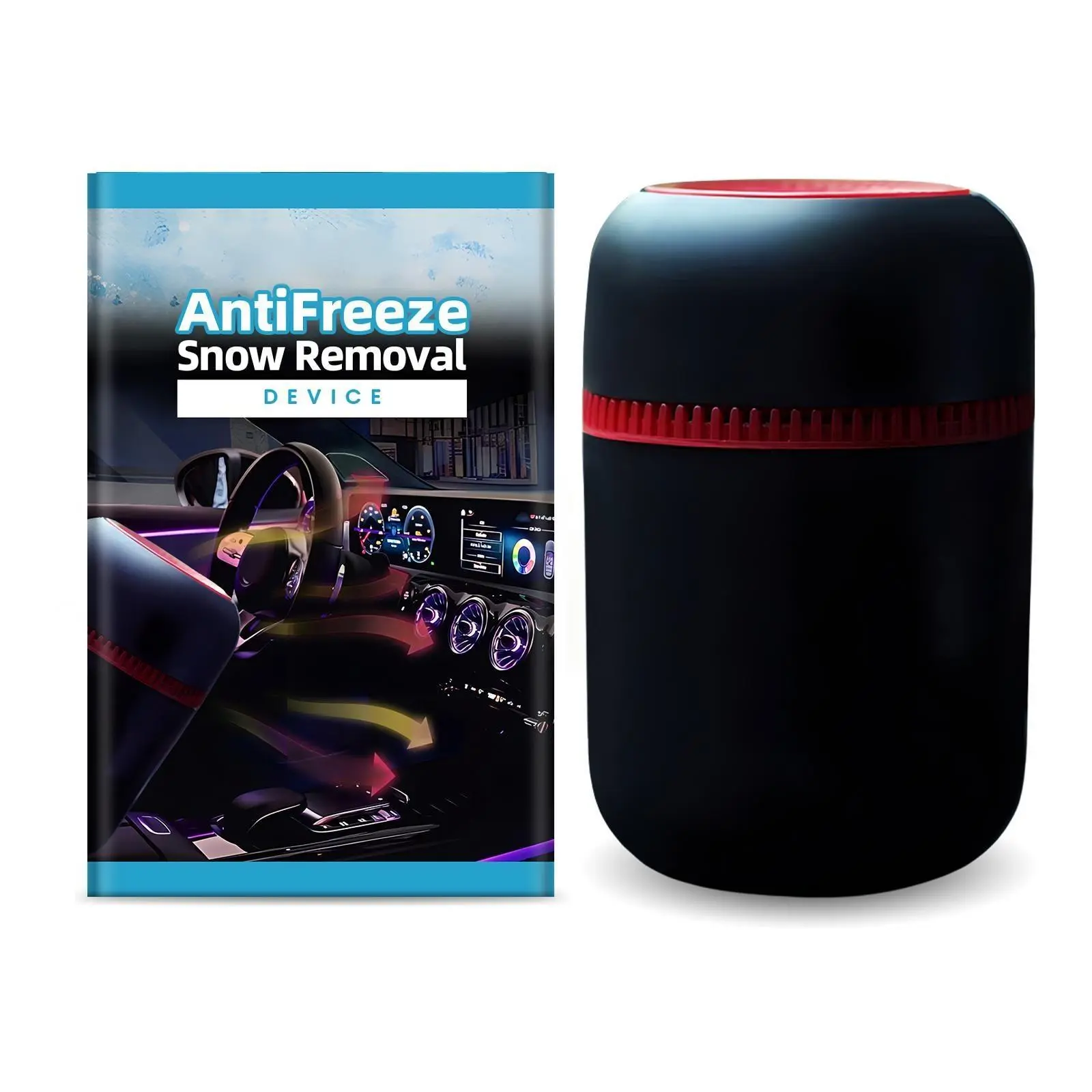 2-in-1 Car Windshield Defogging & Deicing Tool - 1pc, 110g, 8.8*5.8cm Compact Plastic Device, Fresh Scent, Energy Substances-Powered Quick Melting for Low Temperatures, Easy Lid-Opening Operation