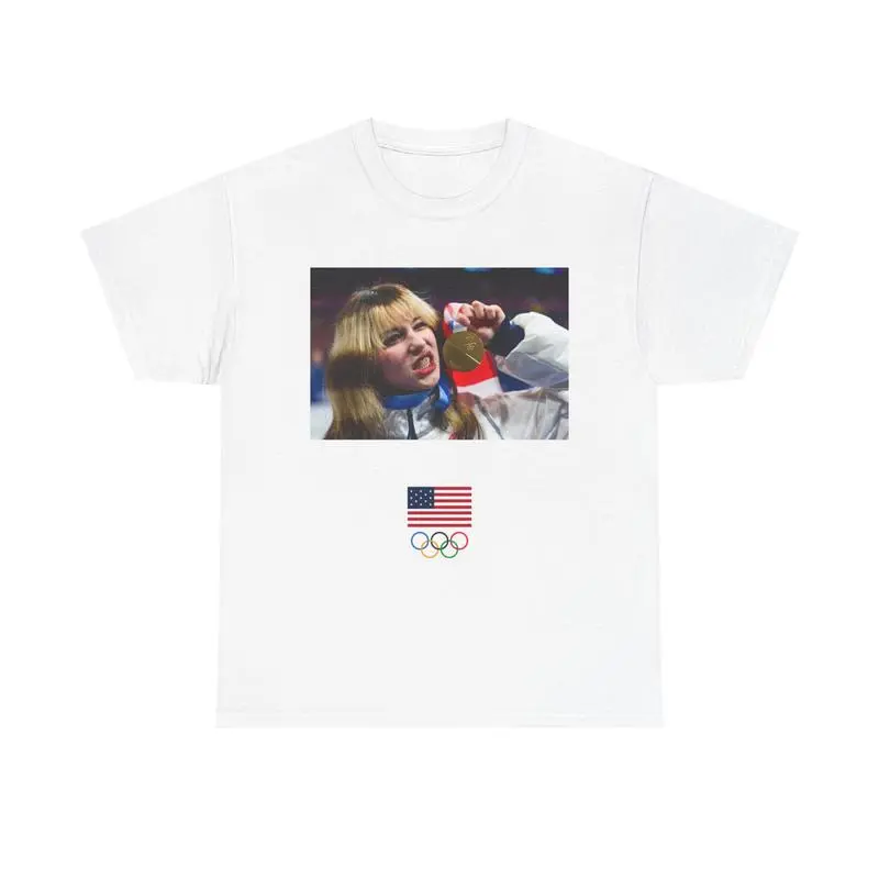 Team USA Olympics T-Shirt, American Flag & Olympic Rings Tee