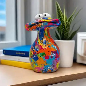 Enchanting Large Mouth Frog Resin Figurine, Multifunctional Decoration for Bookshelf, Living Room, Office, Garden, Christmas Spring Home Decor