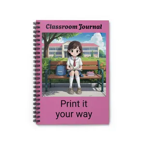 Cute Classroom Journal - Spiral Notebook for Students, School Supplies, Customizable Notebook, Perfect Gift, Back to School