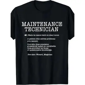 Unisex Casual Short-Sleeve Cotton T-Shirt - Soft, Breathable Round Neck Casual Sports Top with Handyman & Tools Graphic Print, Machine Washable Workwear Gift for Maintenance Technicians, Casual Sports Tops