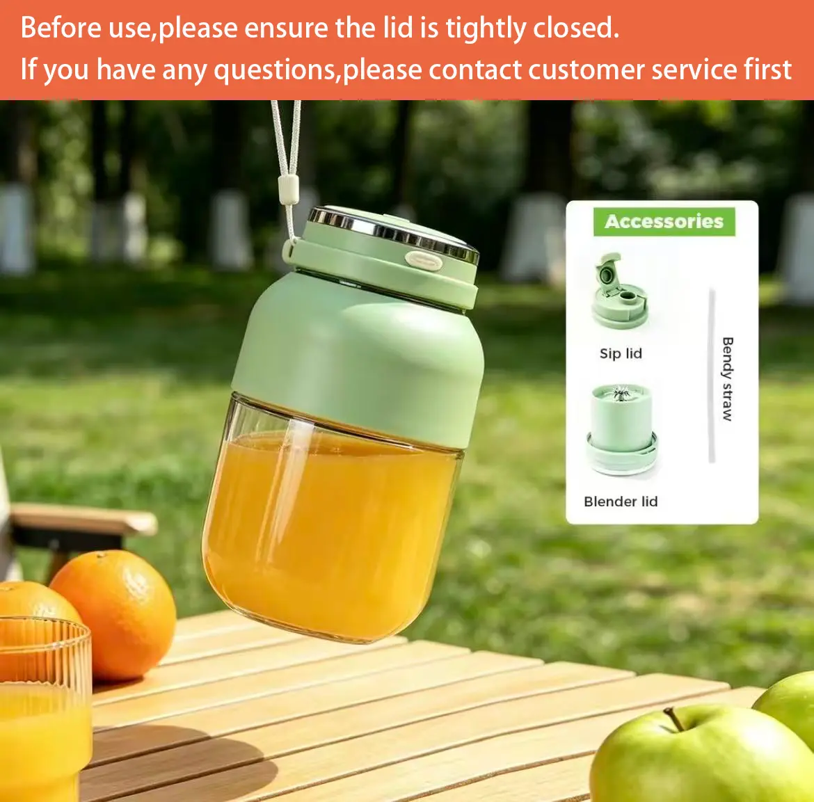 Portable Cordless Handheld Mini Blender Cool Gadgets - 24oz BPA-Free Vessel, Leakproof Lid, Sip Spout, USB-C Rechargeable Personal Maker for Shakes, Travel (Includes Nutritious Recipe), Compact Mini Blender, Personal Smoothie Maker