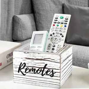 Remote Control Storage Box, Wooden Simple Square Uncovered Wooden Storage Box, Home Bedroom Desktop Storage Box, Desk Organizer, Table Organizers