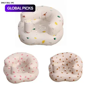 Inflatable Baby Chair, 1 Count Cute Cartoon Pattern Inflatable Baby Seat and Sofa Chair, Portable Toddler Chair Baby Furniture for Home #GLOBAL PICKS
