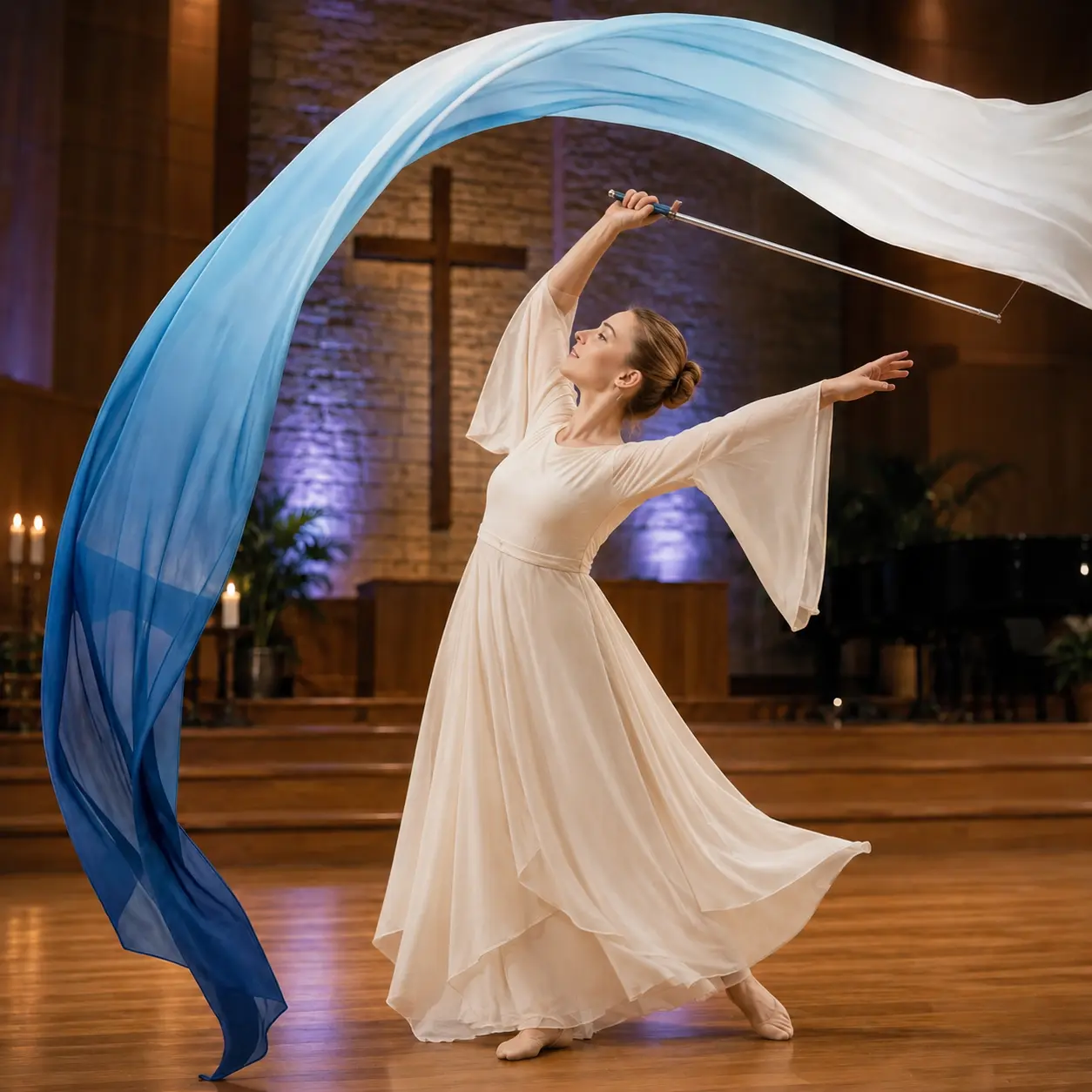 Dance Streamer Ribbon for Praise Dance, Worship Dance & Stage Performance