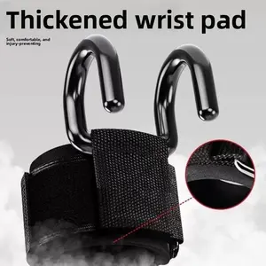 Weight Lifting Hooks, 2 in 1 Pull Up Wrist Support Grips, Heavy Duty Anti-Slip Deadlift Hooks, Workout Grip Aids for Chin Up Bar, Home Gym Strength Training, Prevent Slipping