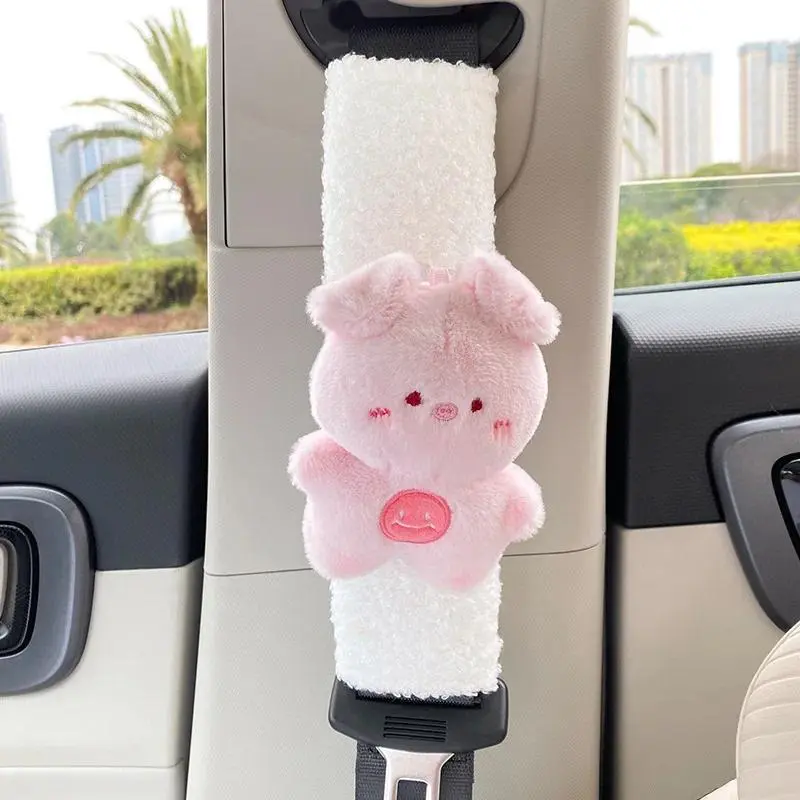 Cute Animal Bear Universal Car Seat Belt Pad, Car Seat Shoulder Strap Cushion Cover, Safety Belt Protector