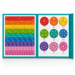 Magnetic Fraction Demonstration Book, 1 Set Math Teaching Aid, Learning Toy for Gift, wooden toys for kids, Mathematical Knowledge Training Toys, Interactive Game Props, Educational Material