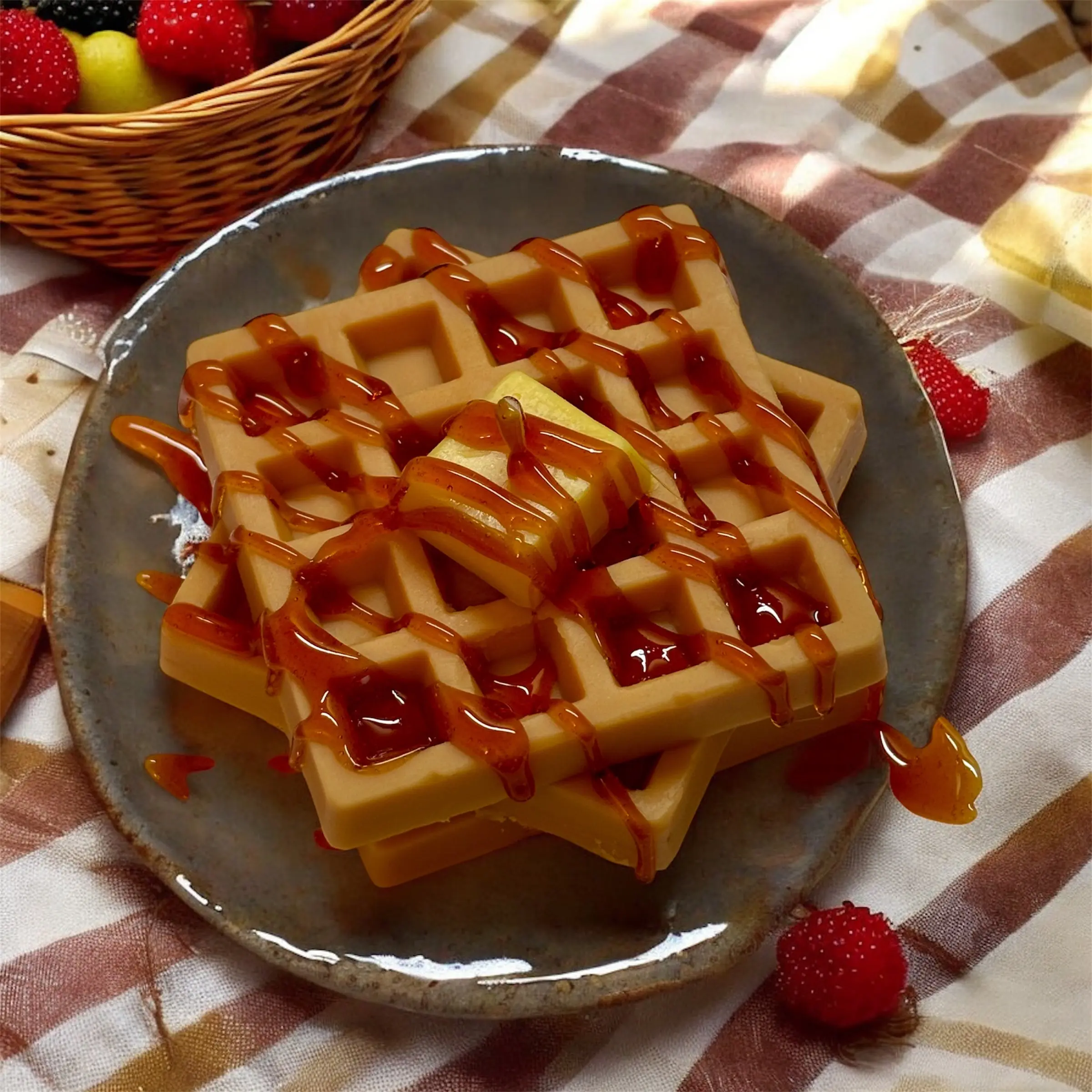 Waffle soy wax candle