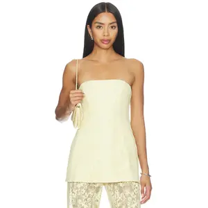 Amanda Uprichard Linda Tunic in Corn Silk