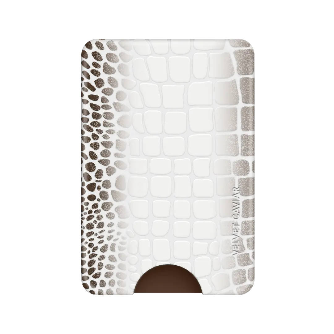 Women's Himalayan Croc MagSafe Wallet, Slim Fit Magnetic Accessory for Phone, Cellphone, Mobile Devices, Daily Use, Magsafe Snapon, Everyday Carry