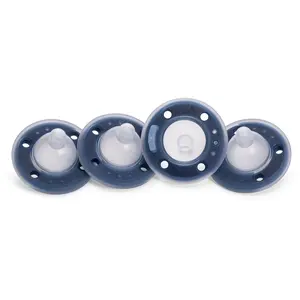 Ninni Pacifier Blueberry 4 Pack Soft Silicone Orthodontic Pacifiers for Breastfed Babies