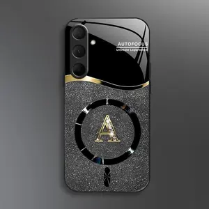 Suitable for [Galaxy S24] high-end MagSafe phone case🥰，Choose from any of the 26 letters， Minimalist, premium design—drop-resistant and fingerprint-proof YM99