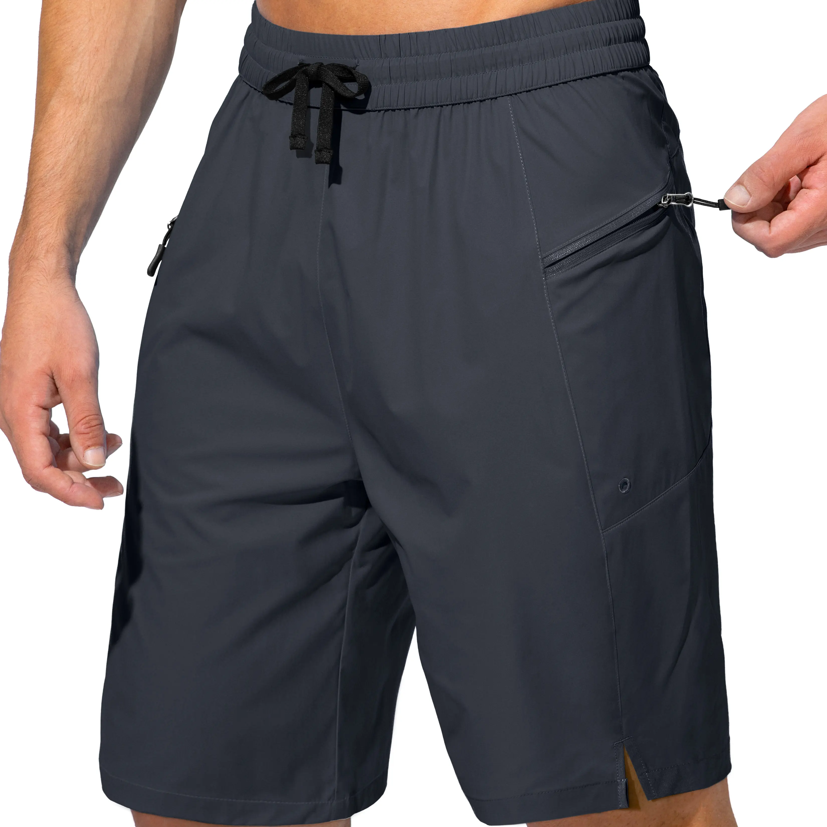 G GRADUAL Men's Solid Swim Trunks Quick-Dry Board Shorts with Zipper Pockets and Drawstring, Lightweight UPF 50+ for Beach & Surfing, Solid Swim Shorts, Men's Swim Trunks