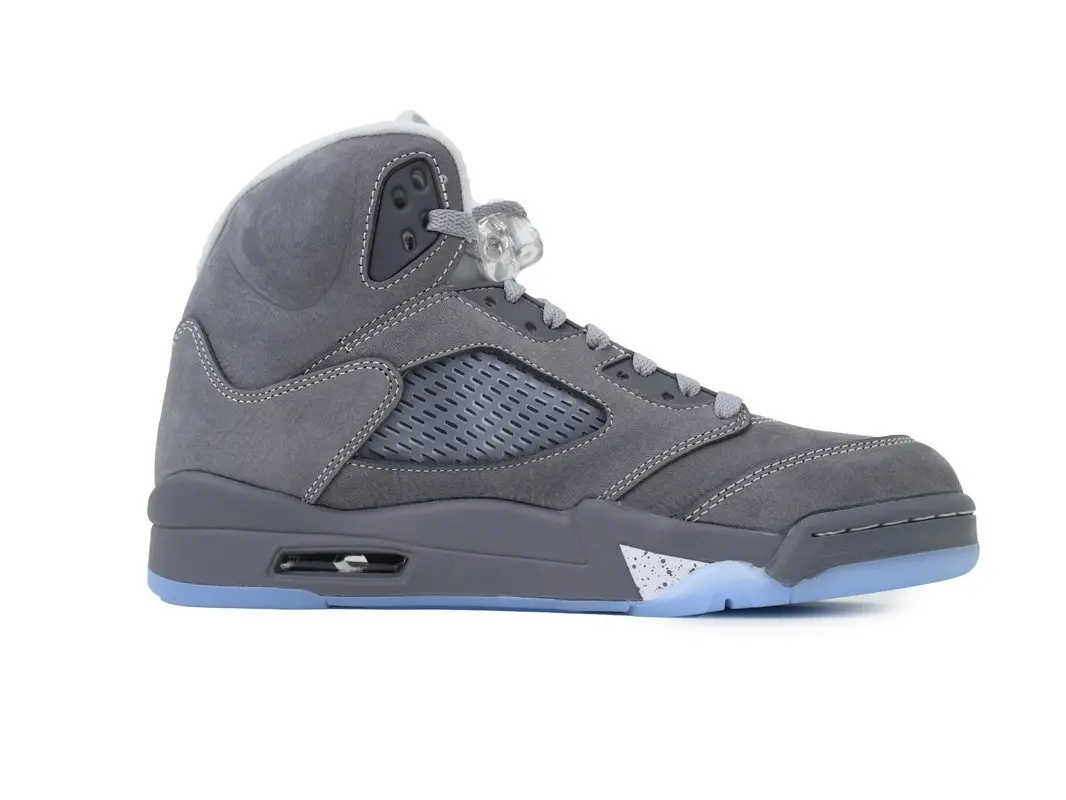 Cool Tone Charcoal Grey High Top Kicks, Breathable Mesh & Suede Upper Exposed Air Cushion Mens All-season Versatile American Retro Basketball Athletic Shoes