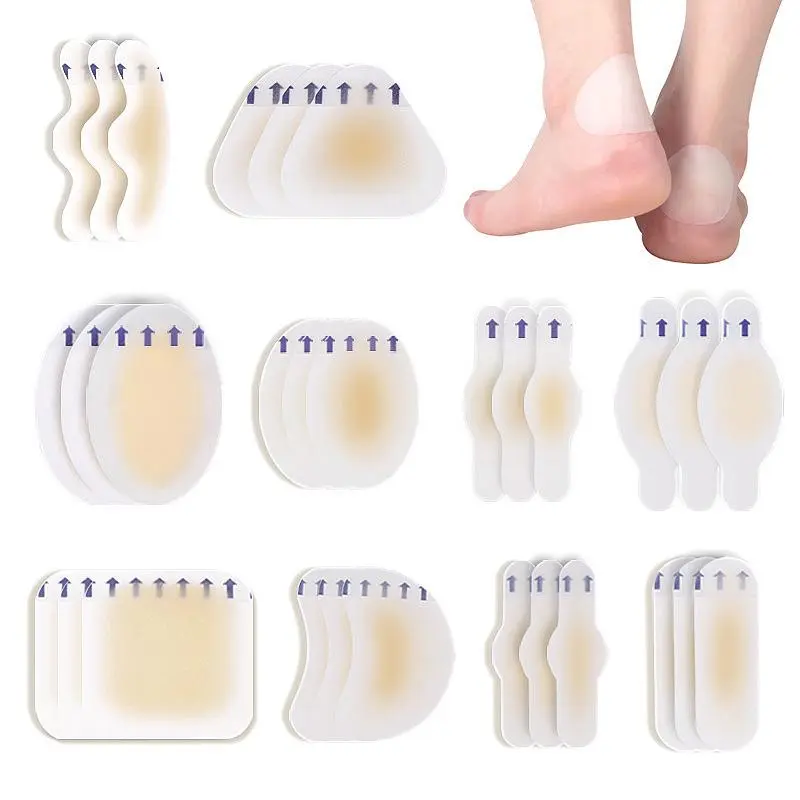 Women's High Heel Gel Cushion Pads, Insoles, Waterproof Hydrocolloid Bandage, Prevents Blistering, Anti Blister Heel, 30-Piece Set, Foot Protection Accessories, Foot Care, Waterproof Inserts