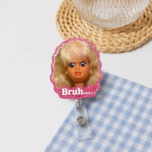 Meme Doll Badge Reel - Nurse Badge Reel Funny, ID Badge Holder, Nurse Gift